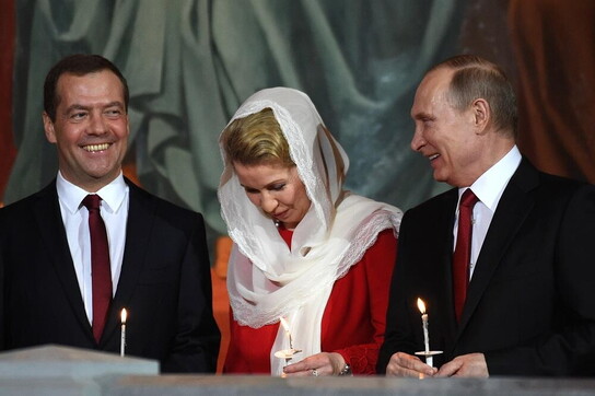 russia, mosca, pasqua ortodossa, vladimir putin, patriarca kirill, dmitri medvedev