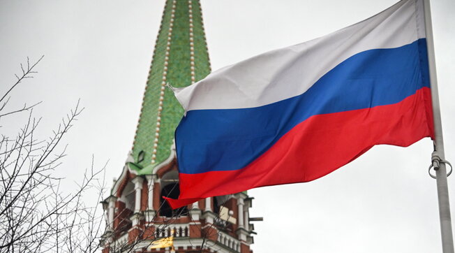 cremlino, russia, bandiera, generica, mosca