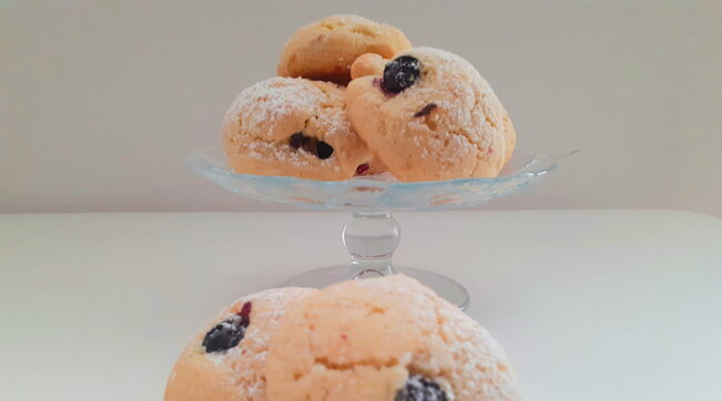 Biscotti morbidi ai mirtilli
