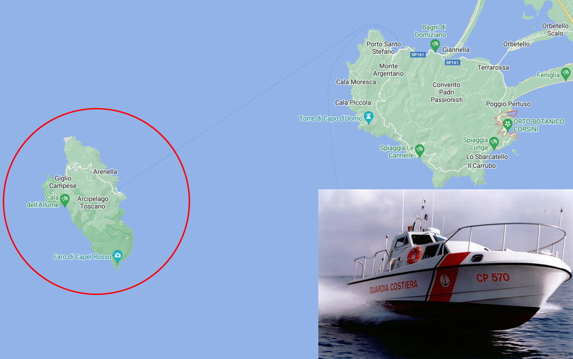 Isola del Giglio, motoscafo travolge barca a vela: un morto e un disperso