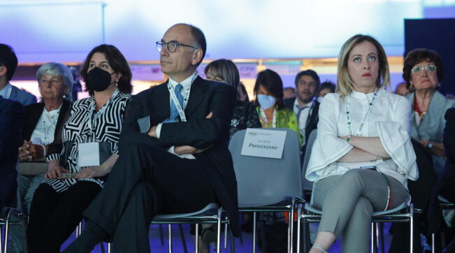 giorgia meloni enrico letta