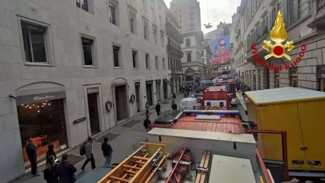 Milano, principio di incendio nello store di Prada in via Montenapoleone