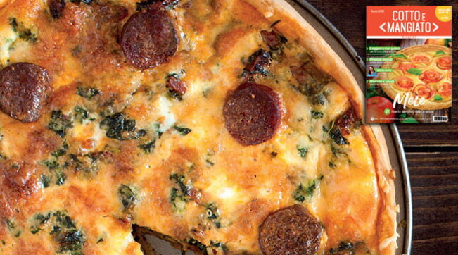 Quiche salame e spinaci