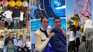 Cristiano Ronaldo e Georgina Rodriguez, divertimento con i figli a Riyadh