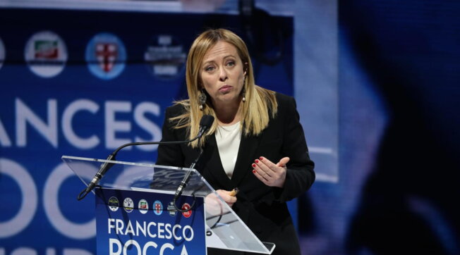 Regionali Lazio, Giorgia Meloni alla convention del centrodestra a Roma