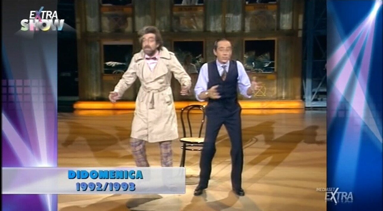 Lo sketch di Zuzzurro e Gaspare durante "Dido... menica" del 1992