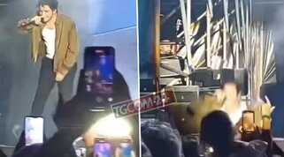 Tananai cade dal palco durante un concerto e ci scherza su: "Ci vediamo nelle viscere della terra"