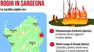 Allarme incendi, i roghi in Sardegna