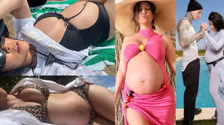 Dai micro bikini ai tacchi alti: i look premaman di Kourtney Kardashian 