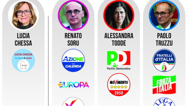 Elezioni Sardegna, ecco i candidati