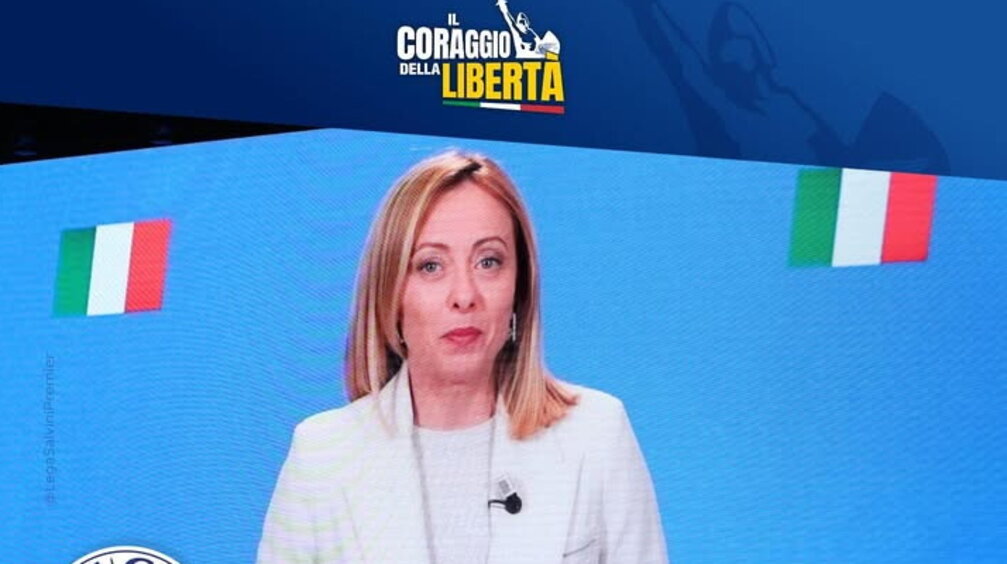 Meloni, l'intervento al Congresso della Lega