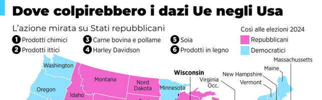 Dove colpirebbero i dazi europei negli Usa