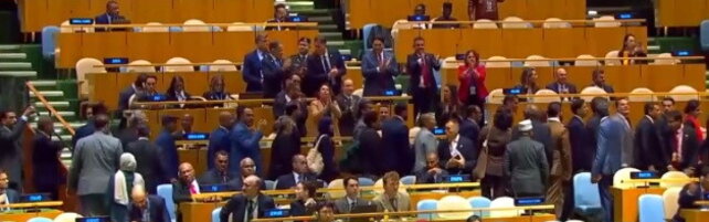 Fischi per Netanyahu all'Assemblea generale Onu: alcuni delegati lasciano l'aula
