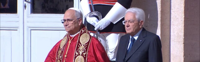Papa Leone accolto da Mattarella al Quirinale