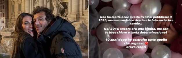 Valentino Rossi e Francesca Sofia Novello weekend d'amore a Roma