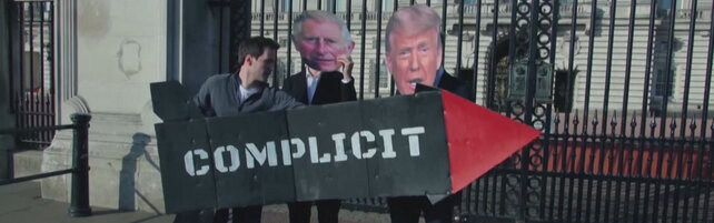 Anteprima: Manifestazione a Buckingham Palace contro la visita di Re Carlo negli Usa