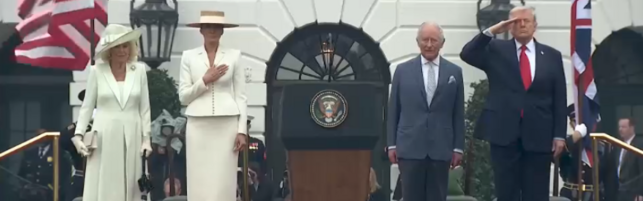 Anteprima: Trump accoglie Re Carlo alla Casa Bianca: la cena di gala