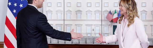 Anteprima: Palazzo Chigi, Marco Rubio incontra Giorgia Meloni