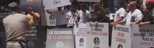 Anteprima: Tenerife, la protesta contro l'arrivo della nave con casi di hantavirus