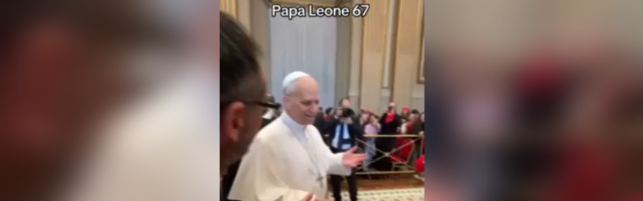 Anteprima: Papa Leone XIV ricrea in Vaticano il meme "6-7"