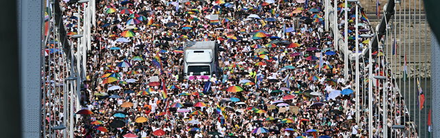 Svolgimento del Pride a Budapest