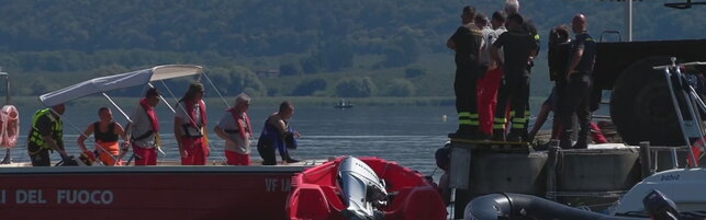 Anteprima: Proseguono le ricerche del marito della ministra Roccella disperso nel lago di Vico