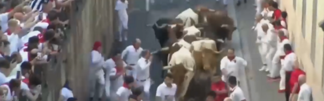 Bilancio feriti ultima corsa dei tori di Pamplona