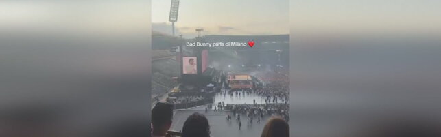 Concerto di Bad Bunny annullato per maltempo a Milano