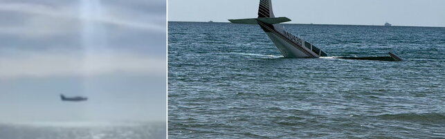 Anteprima: Florida, aereo perde il controllo e atterra nell'oceano