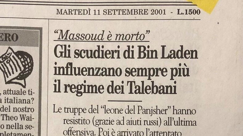 Anteprima: 11 settembre, la prima pagina de "Il Foglio" tracciava un ritratto di Bin Laden