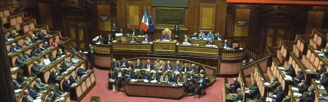 In Senato campo largo (5 partiti) polverizzato sulle cinque mozioni pro Kiev