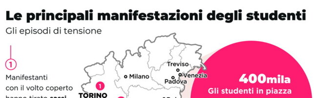 Scuola, la mappa delle manifestazioni degli studenti