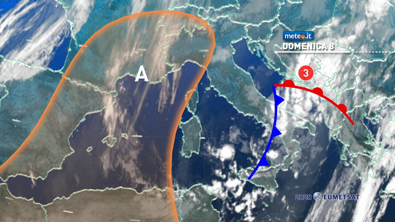 Domenica instabile al Sud e in Sicilia